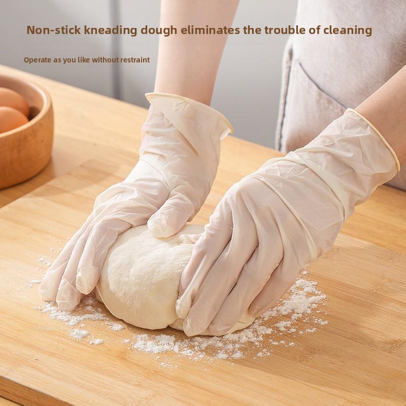 8 Pcs Household Disposable Latex Gloves for Kitchen Use – Tear-resistant Easy To Pull On Won't Tear Won't Get Dirty On Your Hands