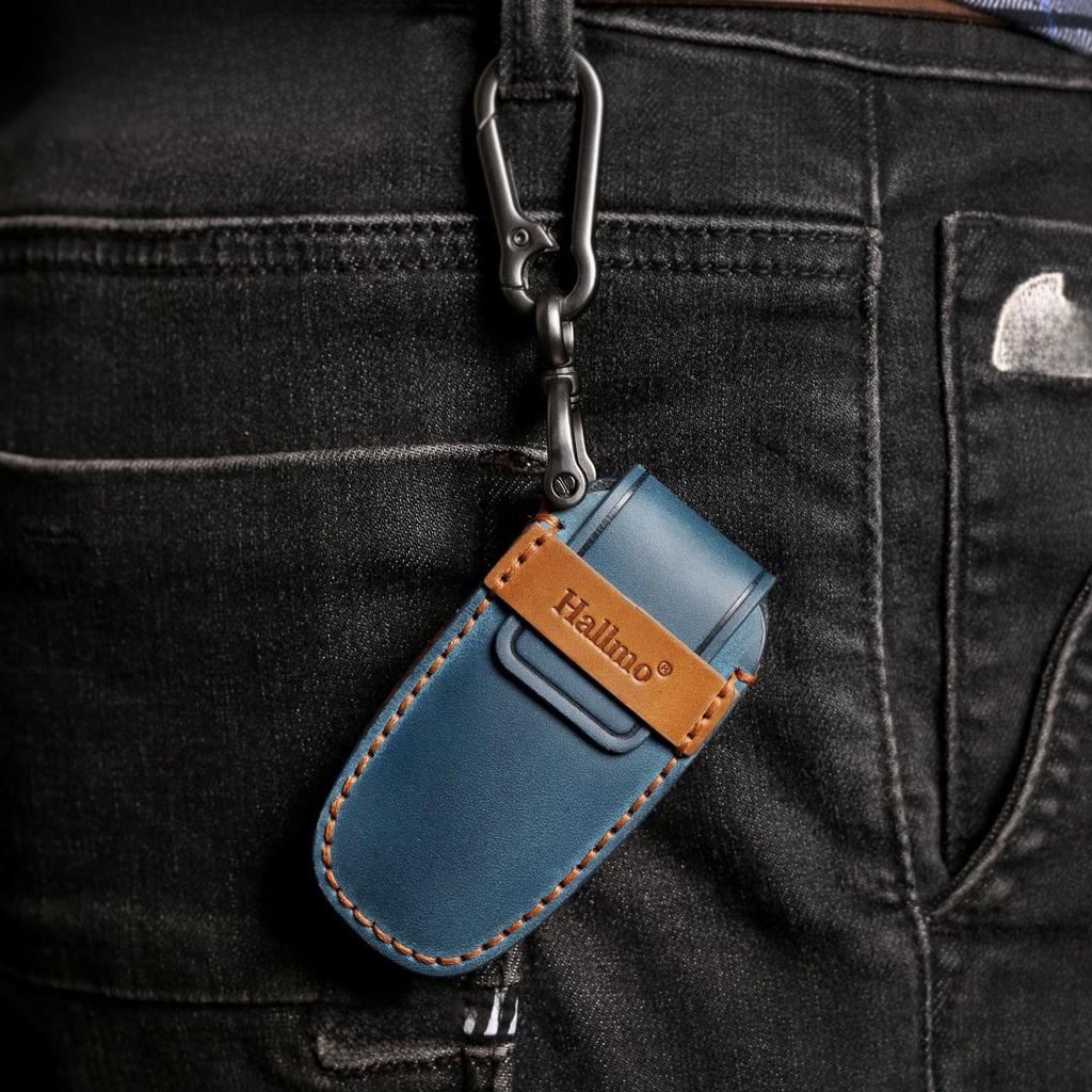 Leather Car Key Cover for Hyundai Fiesta - Cross-Border Hot-Selling Accessory