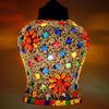 Multicolored Glass Mosaic Pendant Hanging Lamp - 50W, Handcrafted Home Lighting Fixture (Pack of 1)