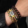 Полихромный этнический tribal браслет на запястье Ямайка Pulseras Hombre Браслет из веревки Женщины Мужчины