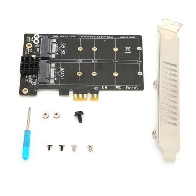 Адаптерная карта M.2 SATA to PCIE Dual Disk Array Card Transmission Stability Expansion Card