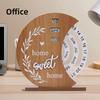 Creative DIY Wooden Perpetual Calendar Rotatable Time Record Card Reusable Disk Calendar Aesthetic Desk Decor Wooden Calendar
