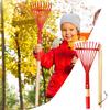 Kids Rake with Hardwood Handle Vibrant Color Head Lightweight Child Size Garden Lawn Rake for Leaves