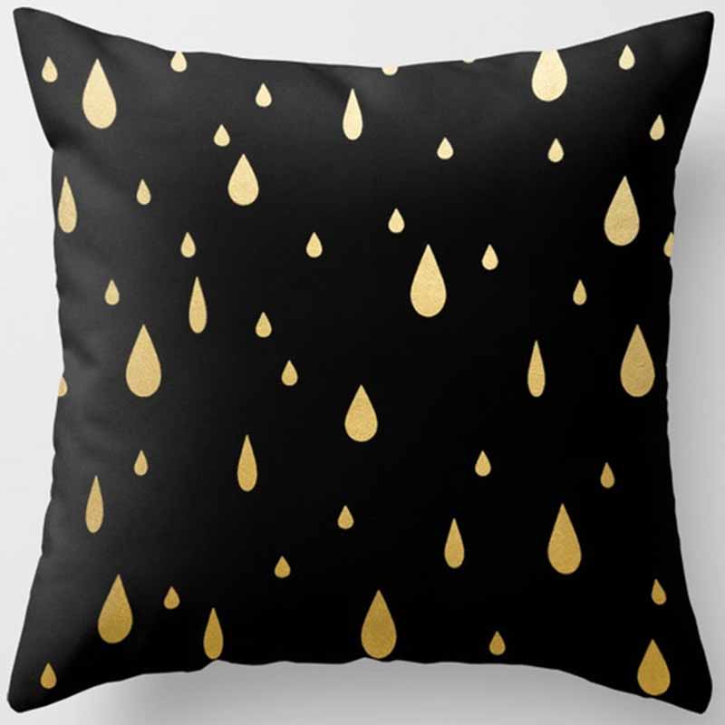 Черно-желтая квадратная наволочка, украшение для дома, чехол для автомобильного дивана 45 см * 45 см