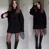 2 шт./комплект свитер юбка комплект с круглым вырезом длинный рукав трикотажные топы средней посадки А-силуэт мини
