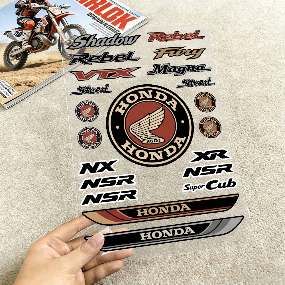 ДЛЯ HONDA RACING Долговечная Водонепроницаемая Светоотражающая Наклейка Скрывающая Царапины Подходит для Мотоцикла Автомобиля Шлема Холодильника Стакана для Воды Наклейки
