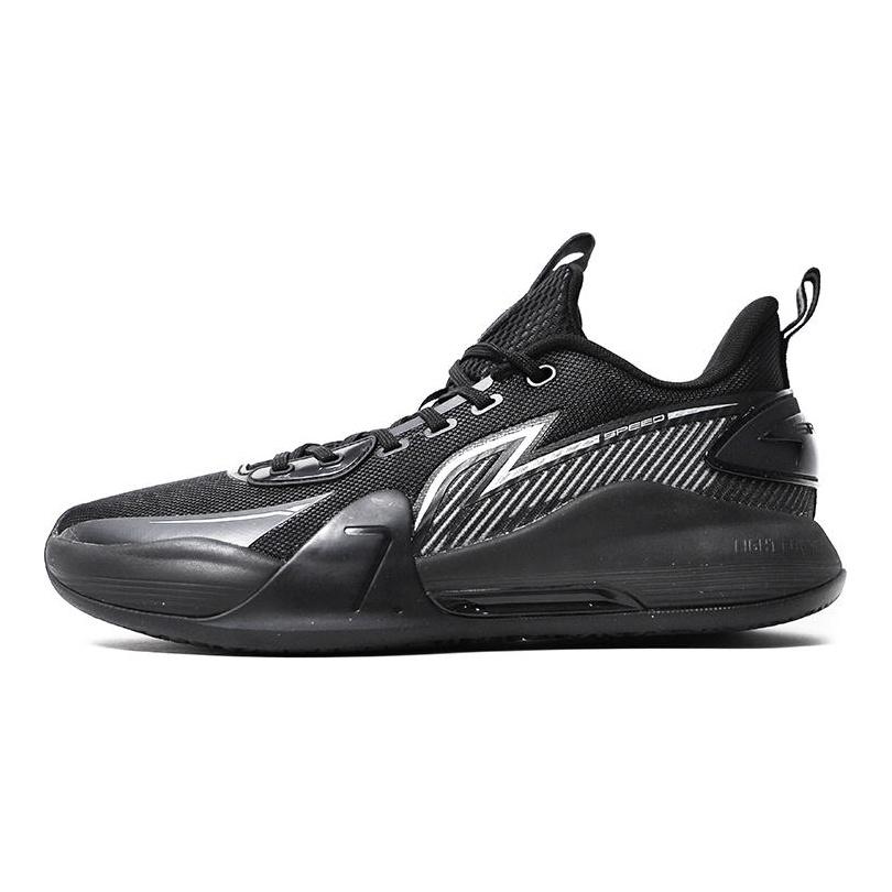 Li Ning Speed 7 Амортизирующие Нескользящие Низкие Баскетбольные Кроссовки Мужские Черные ABPT013-2
