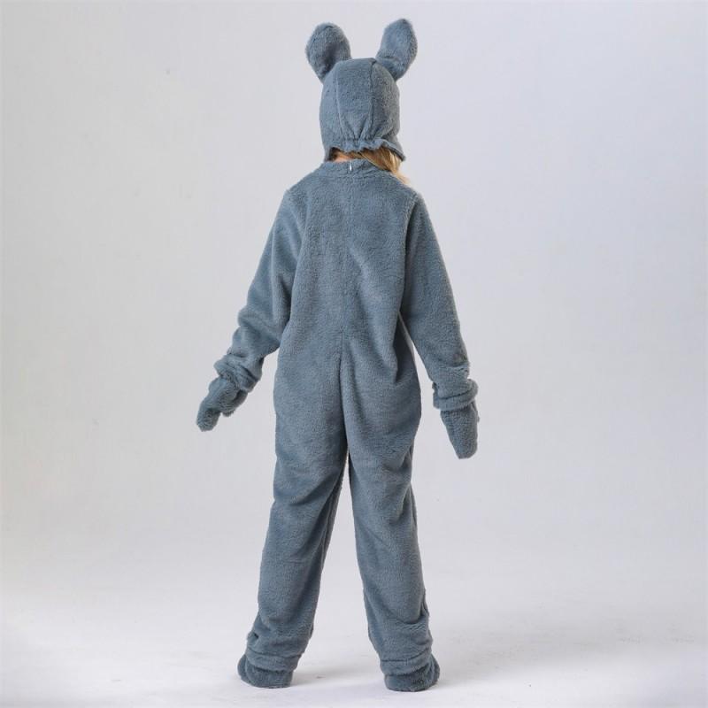 Kids Bunny Costume Set White Rabbit Performance Outfit Kindergarten Stage Show Girls 3-10Y