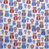 oneOone Cotton Flex Medium Blue Fabric Owl Sewing Craft Projects Fabric Prints By Yard 40 Inch