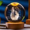 3D Кристальный шар-ночник со созвездиями, лазерная гравировка, подарок на день рождения, стеклянная сфера, украшение для дома и рабочего стола с деревянной USB-подставкой