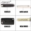 jingyuqin 10pcs HCA Hu83 Flip Remote Key Shell 2 Button for Peugeot 307 408 308 3008 Citroen C2 C5 C6 C8 Xsara Picasso Fob Case