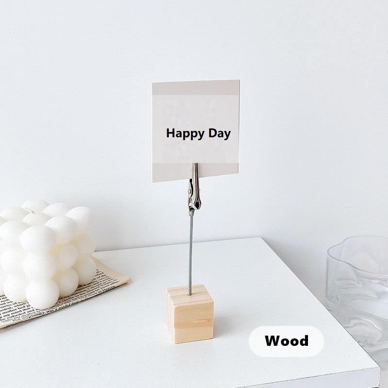 1 шт., цветной деревянный стол в стиле ретро, деревянная подставка для заметок, мини-держатель для заметок, аксессуары для фотокарточек