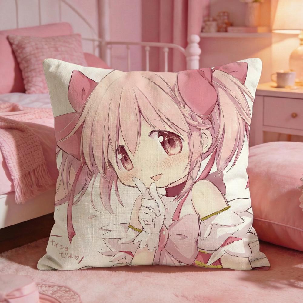 PPuella Magi Madoka MMagicas Наволочка Премиум Комфорт Двусторонняя Подушка - Дизайн Два в Одном Для Любой Комнаты и Салона Автомобиля