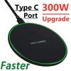 300W Wireless Charger Pad For iPhone 14 13 16 15 11Pro XS Max Induction Fast Wireless Charging Station For Samsung Xiaomi