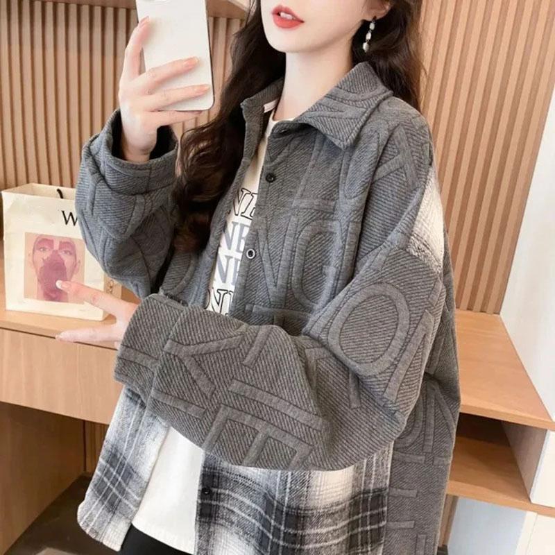 Coat Oversize Women Cotton Winter Thickened Casual Double Layer Windbreaker Jacket