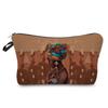 Women Black girl Print Cosmetic Bag Toiletries Organize Travel Storage Case 6397