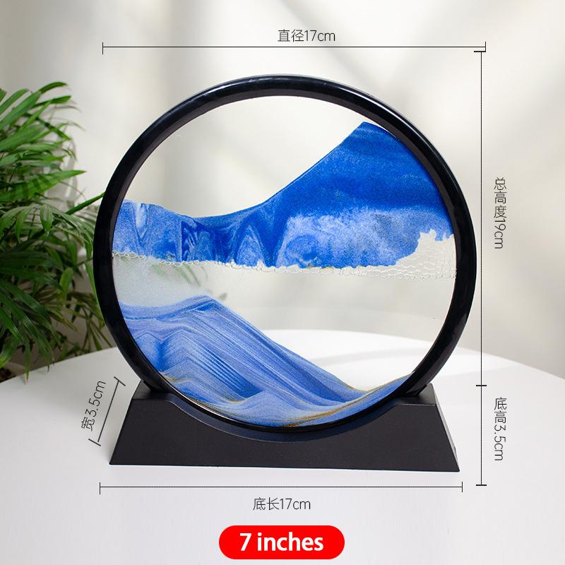 3D Картина из текучего песка 7 дюймов Настольное украшение Украшение для гостиной дома Офис Экологичная картина из текучего песка Поделки