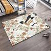 Декоративный ковер с узором из журавлей и цветов в восточном стиле. Подходит для использования в качестве противоскользящего покрытия для гостиной, спальни, диванов