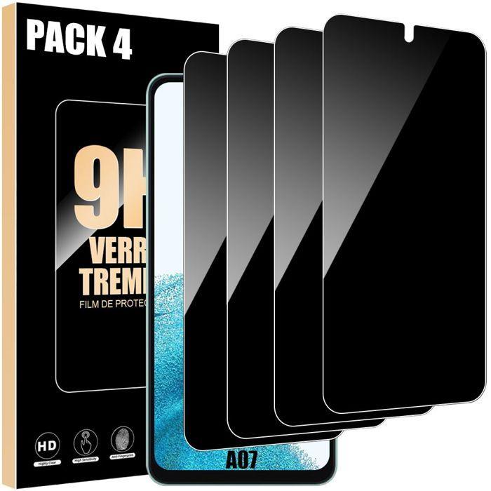 Film de protection en verre trempé - BOOLING - Compatible Samsung Galaxy A07 - Anti-Espion - Résistant 9H - 4 pièces
