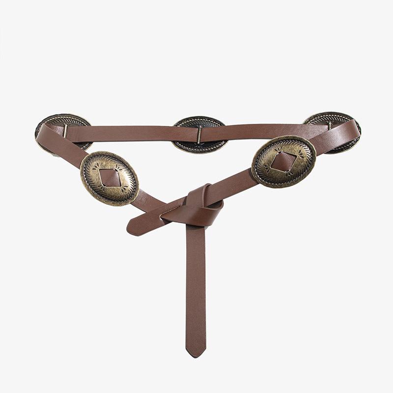 Western Style Women's Belt Handsome Accessories Knotted Belt Photography Tibet Travel Photography Casual Versatile Women's Belt