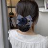 Hair Bun Cover Big Bow Korean Bun Snood Ponytail Clip Hairgrips Cover Net Women Spring Clips