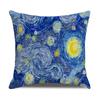 Linen Pillowcase Nordic Retro Van Gogh Oil Painting Watercolor Print Pillowcase New Home