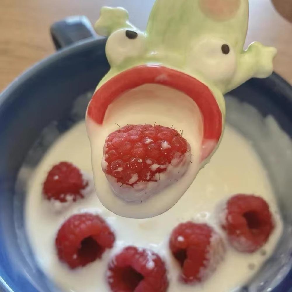 Милая десертная ложка Креативная ложка для перемешивания Чайная ложка Ложка с уродливой лягушкой Вечеринка