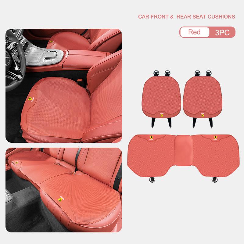 Leather Car Front Seat Cushion Flannel Cover Protect For Ferrari 308 GT4 F355 Modena F430 458ltalia Nappa Seat Cover Breathable KL3