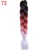 Ombre Braiding Hair Extensions 24inch 115g Synthetic Jumbo Braids Hair Fiber Pink Purple Blue Green