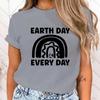 (Премиум-футболка)Новые футболки с принтом «Защити океан День Земли Каждый день» для женщин, летняя футболка, повседневные топы