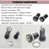 Ximimark 4pcs 3.5mm Audio Video Connector with Nut - Black