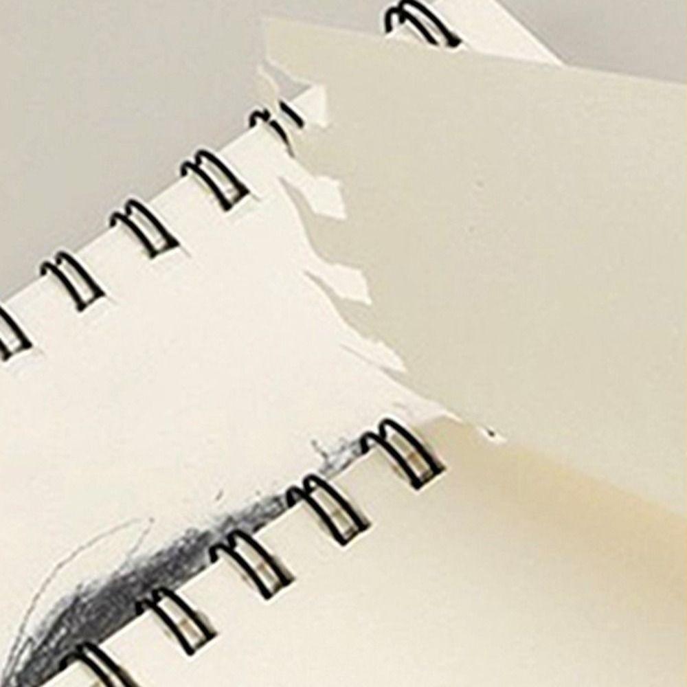 100 Sheets Spiral Bound Artist Sketchbook Perforated Pages Sketching Notebook Crayon Drawing