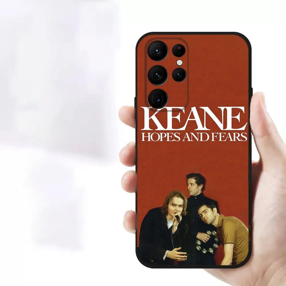 Music K-KEANE Phone Case For Samsung S23,23,22,30,21,10,9,Note20 Ultra,Lite,Ultra,5G,Plus,FE,Black Soft Case