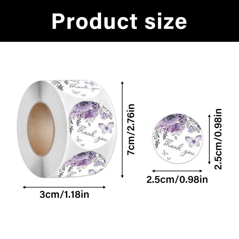 Круглые наклейки Спасибо Этикетки Наклейки на конверты Этикетки с цветочным принтом для Свадьбы Девичника Дня рождения Украшение