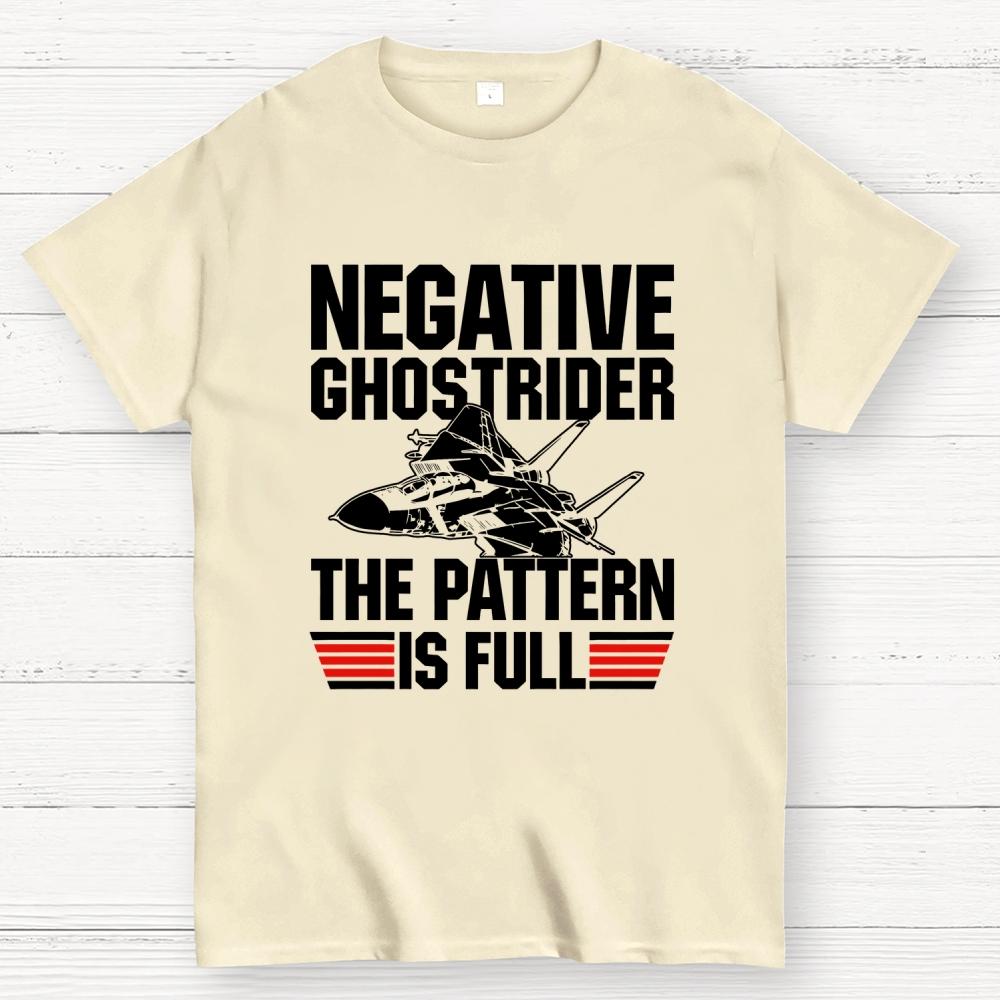 Negative Ghost Rider Pattern Is Full Unisex 100% Cotton Summer Casual Cool Loose T-Shirt