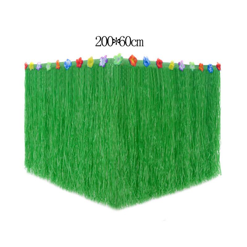 Гавайская вечеринка Луау Травяная юбка для стола Фламинго Тики Летняя тропическая пляжная вечеринка Украшение соломенной юбки для стола Гавайская вечеринка