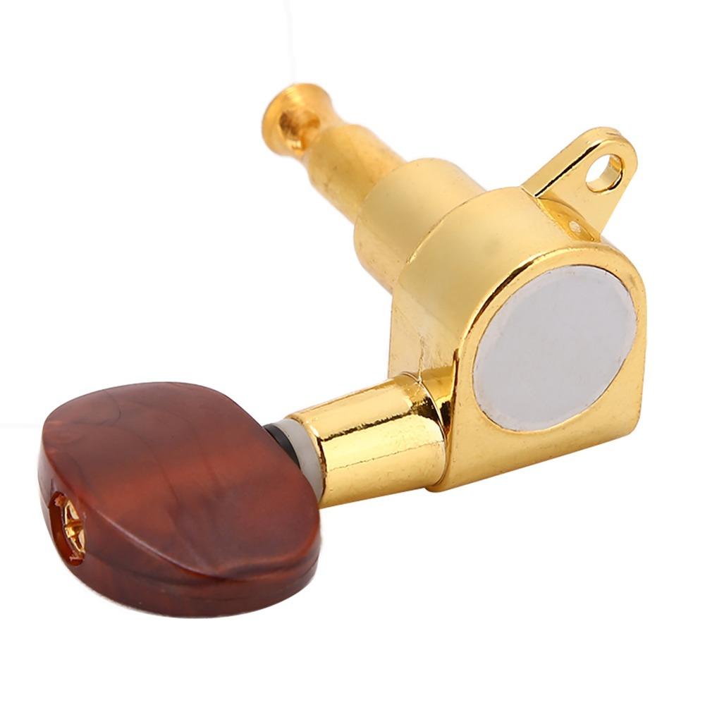 6PCS Metal and Plastic 3L3R Tuning Pegs Semi-Closed Tuning Keys Guitar Tuning Pegs  Acoustic Guitar