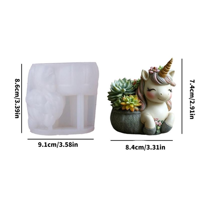 Flexible Silicone Animal Planter Mold Crafting Resin Jewelry Candle Holder Easy Demold Design Candle Cup Silicone Mold