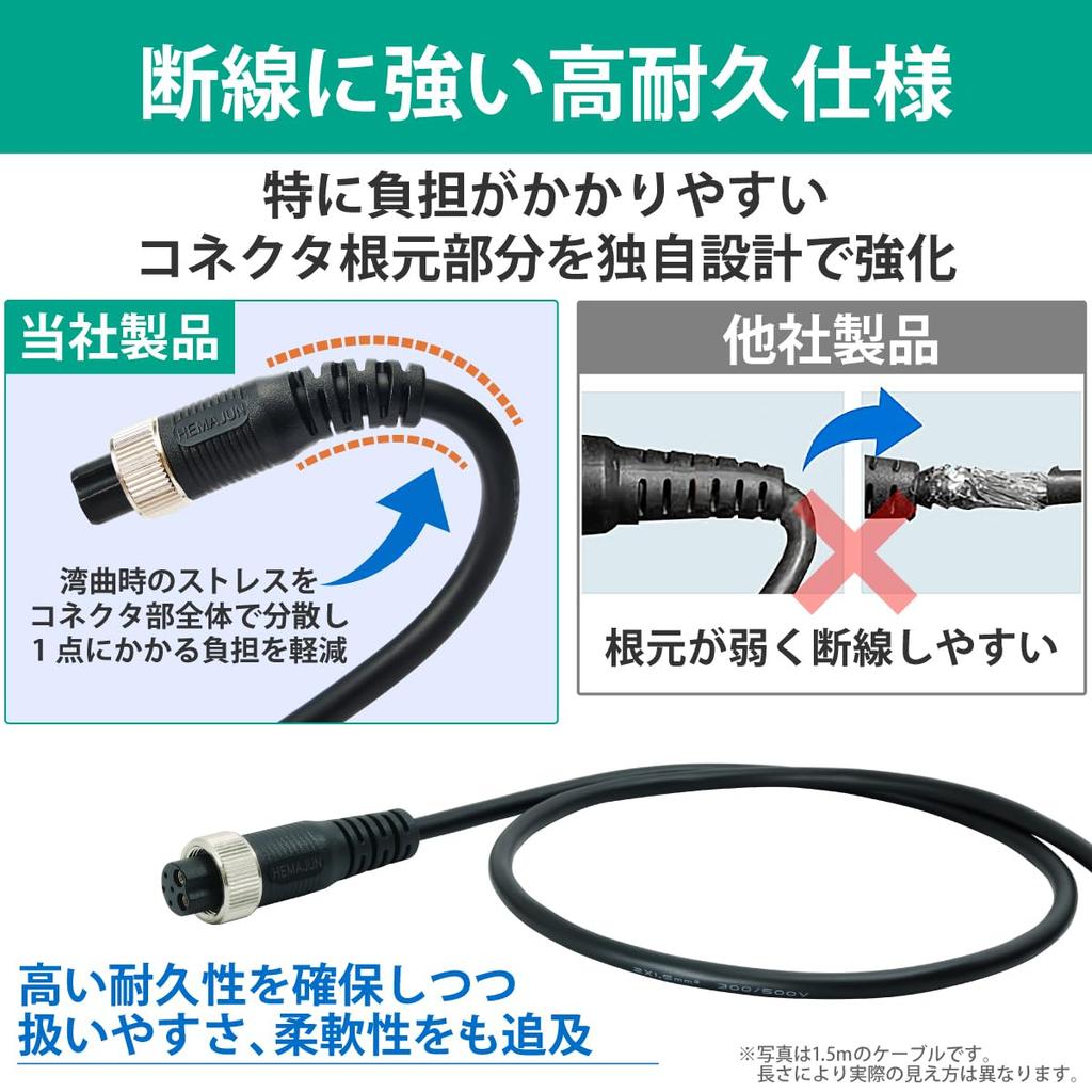 HEMAJUN 6-Core Electric Reel Cable, 2m, BM Specifications, Compatible with Shimano 6-Core Electric Reels, HJ-XPPB-200 (6) (219-07)