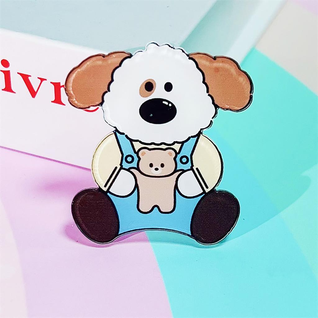 Милая и милая мультяшная акриловая брошь-значок в виде щенка, детский подарок, подвеска для девочки, маленькие украшения