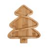 Christmas Decoration Tray Wooden Dessert Board Christmas Tree Shape Fruit Plate Snacks Cake Food Tray Xmas Tableware