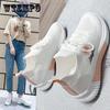 Summer Ladies Mesh Shoes Flying Woven Mesh Sneakers Breathable All-match Casual Lightweight Soft-soled Running Shoes