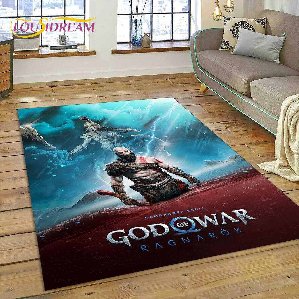 Игры God of War Кратос Мультяшный 3D Ковер для Спальни Гостиной Дома Декорация Дивана, Детская Игровая Большая Декоративная Напольная Подстилка