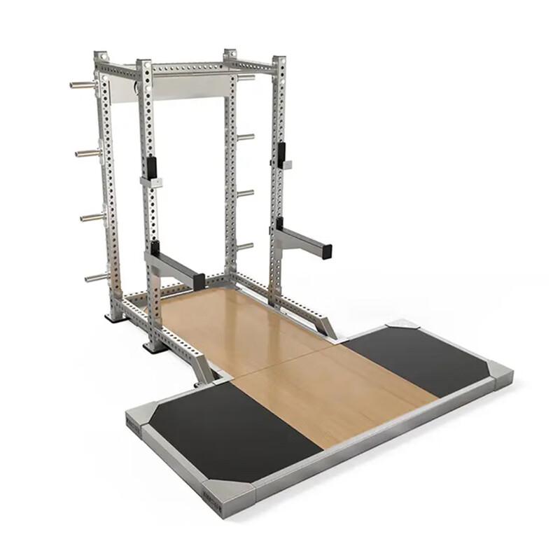 Power Squat & Weightlifting Rack with Integrated Deadlift Platform