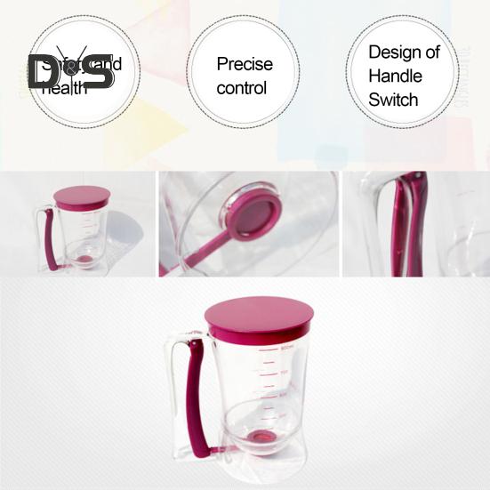 Диспенсер для теста для блинов, не содержащий бисфенол А, воронка для теста для кексов, блинница с мерной этикеткой, принадлежности для выпечки с удобным дозатором