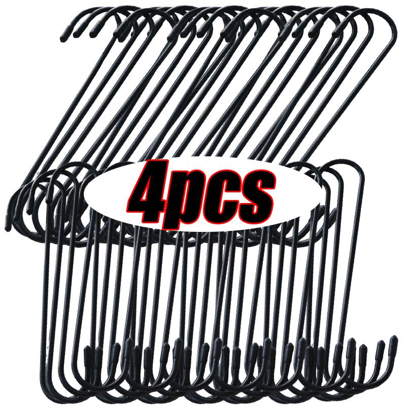 S-Shape Hanger Car Caliper Hook Tool Brake Caliper Hanger Hooks with Rubber Tips for Bearing Axle Automotive Accessories 4/1pcs