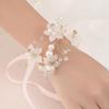 Bridal Wrist Corsage Silk Rose Wedding Hand Flower Wristband Bracelet For Bridesmaid Girls Jewelry Party Marriage Accessory