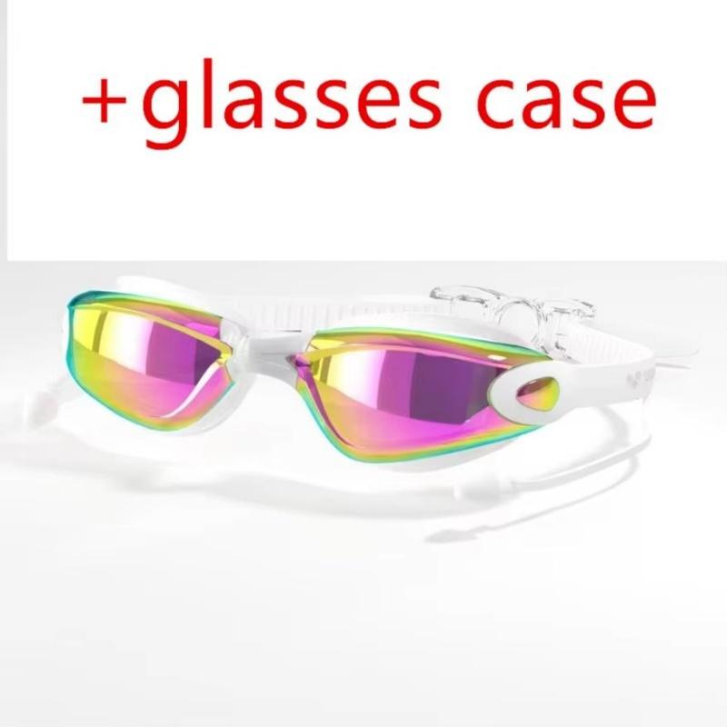 Профессиональные взрослые очки для плавания с защитой от запотевания и берушами. Мужские и женские очки для плавания. Герметичные. Регулируемые. Защита от УФ-лучей.