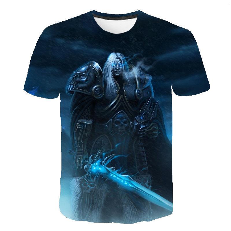 2023 Новая игра World Of Warcraft 3D Печатная футболка Мужская Женская мода Уличная футболка с круглым вырезом Harajuku Футболки больших размеров Топы