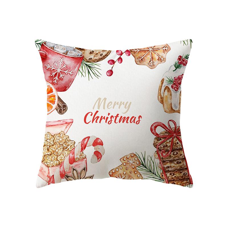 Рождественская тема Санта-Клаус с принтом наволочка для дома, гостиной, украшения дивана, полиэстеровая подушка, наволочка